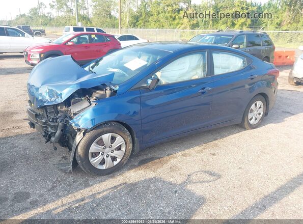 KMHDH4AE5GU557657 2016 HYUNDAI ELANTRA Blue Vista tres cuartos delantera izquierda
