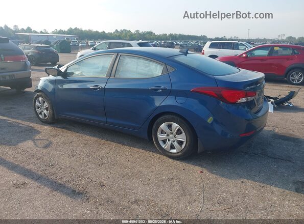KMHDH4AE5GU557657 2016 HYUNDAI ELANTRA Blue Trasero izquierdo