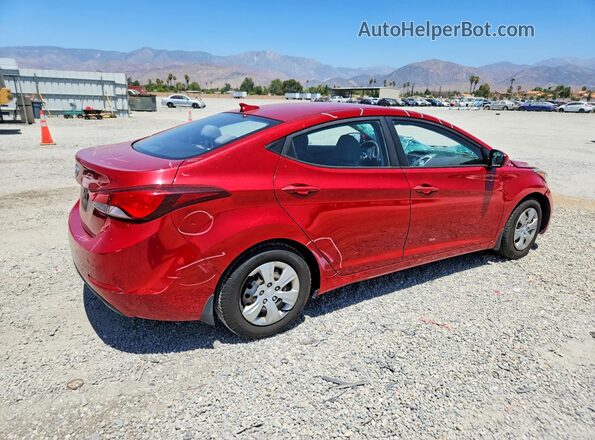 KMHDH4AE5GU572627 2016 HYUNDAI ELANTRA Red Trasero derecho