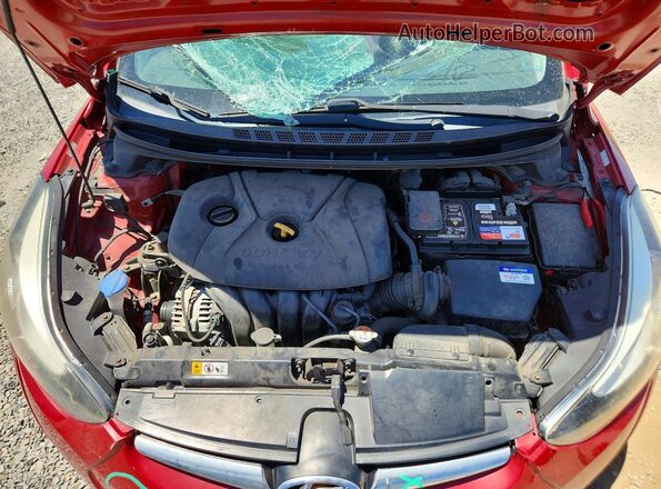 KMHDH4AE5GU572627 2016 HYUNDAI ELANTRA Red Vista interior trasera