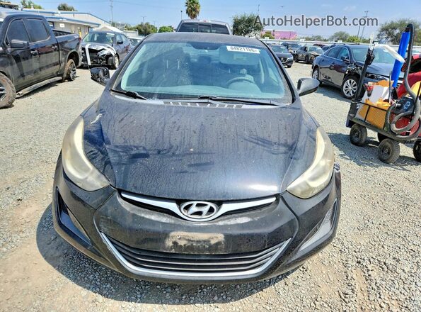 KMHDH4AE5GU618795 2016 HYUNDAI ELANTRA Black Դիմացի տեսք