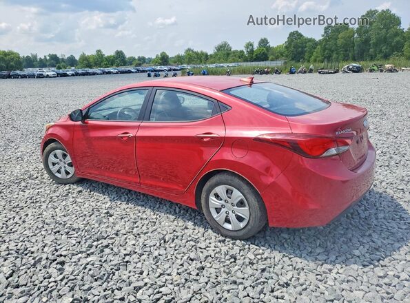 KMHDH4AE6GU525865 2016 HYUNDAI ELANTRA Red Rear left