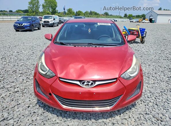 KMHDH4AE6GU525865 2016 HYUNDAI ELANTRA Red Front view