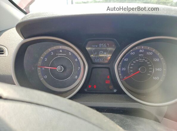 KMHDH4AE6GU525865 2016 HYUNDAI ELANTRA Red Instrument cluster view