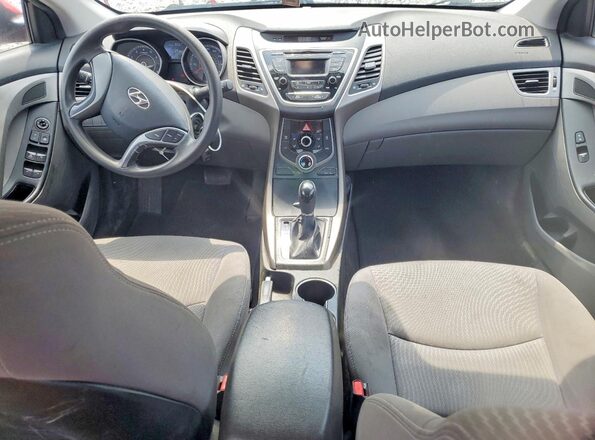 KMHDH4AE6GU525865 2016 HYUNDAI ELANTRA Red Dashboard view