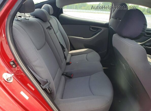 KMHDH4AE6GU525865 2016 HYUNDAI ELANTRA Red Rear seats view