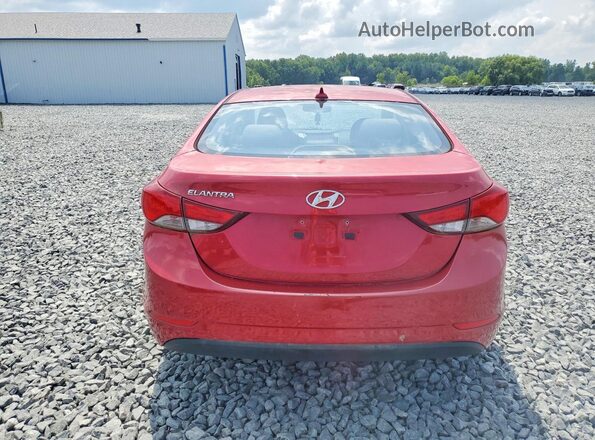 KMHDH4AE6GU525865 2016 HYUNDAI ELANTRA Red Rear view