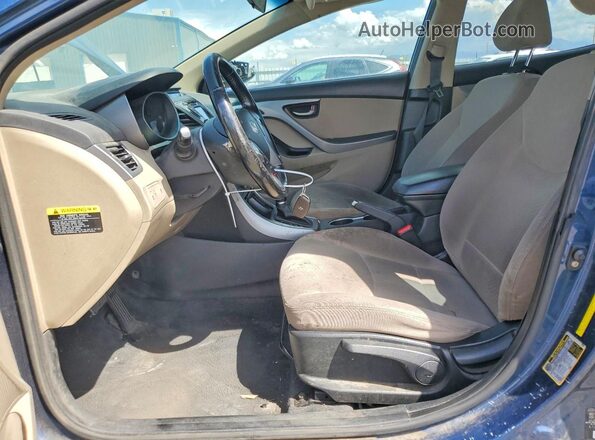 KMHDH4AE6GU567131 2016 HYUNDAI ELANTRA Blue Widok wnętrza z tyłu