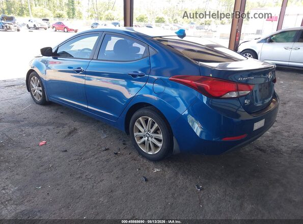 KMHDH4AE6GU570241 2016 HYUNDAI ELANTRA Blue Rear left
