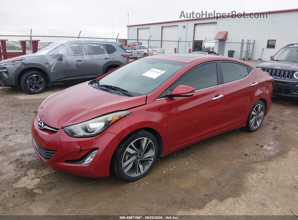 KMHDH4AE6GU621396 2016 HYUNDAI ELANTRA Red Vista tres cuartos delantera izquierda