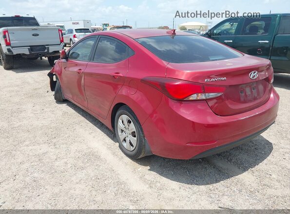 KMHDH4AE6GU640563 2016 HYUNDAI ELANTRA Red Trasero izquierdo