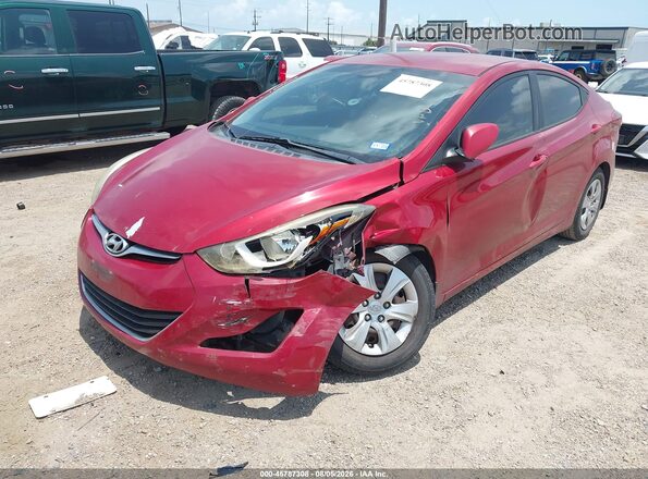 KMHDH4AE6GU640563 2016 HYUNDAI ELANTRA Red Vista tres cuartos delantera izquierda