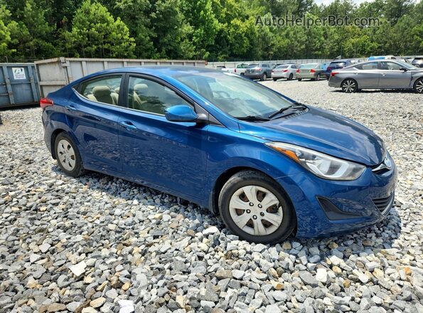 KMHDH4AE6GU649053 2016 HYUNDAI ELANTRA Blue Przód prawy