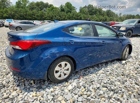 KMHDH4AE6GU649053 2016 HYUNDAI ELANTRA Blue Tył prawy