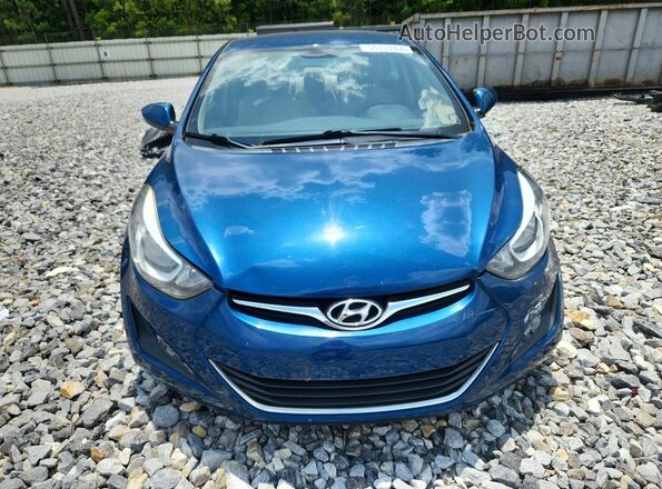 KMHDH4AE6GU649053 2016 HYUNDAI ELANTRA Blue Widok z przodu