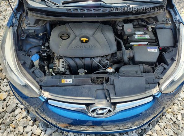 KMHDH4AE6GU649053 2016 HYUNDAI ELANTRA Blue Widok wnętrza z tyłu