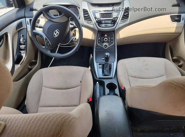 KMHDH4AE6GU649053 2016 HYUNDAI ELANTRA Blue Widok deski rozdzielczej