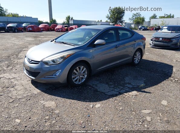 KMHDH4AE7GU571821 2016 HYUNDAI ELANTRA Silver Vista tres cuartos delantera izquierda