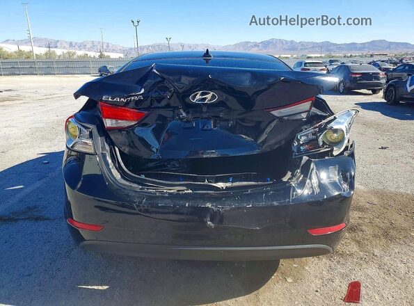 KMHDH4AE7GU588599 2016 HYUNDAI ELANTRA Черный Вид сзади