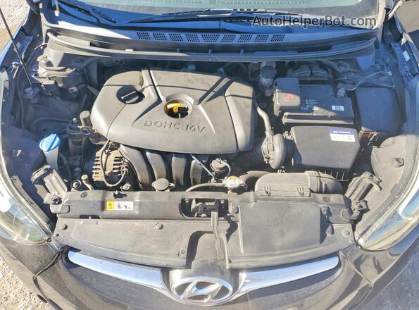 KMHDH4AE7GU588599 2016 HYUNDAI ELANTRA Черный Вид задней части салона