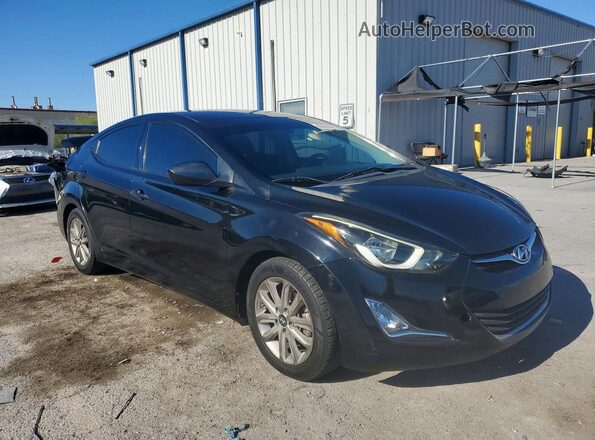 KMHDH4AE7GU588599 2016 HYUNDAI ELANTRA Черный Передняя правая четверть