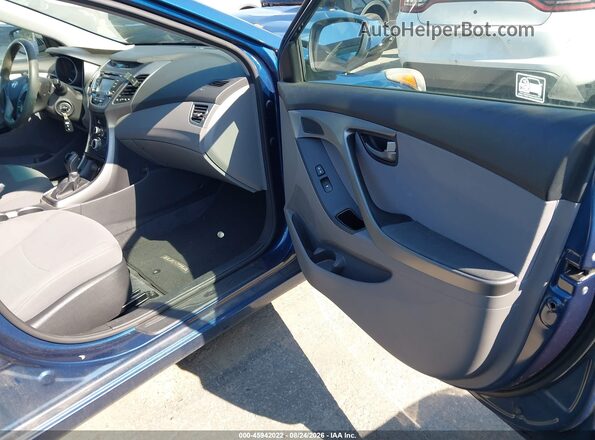 KMHDH4AE7GU604980 2016 HYUNDAI ELANTRA Blue Front interior view