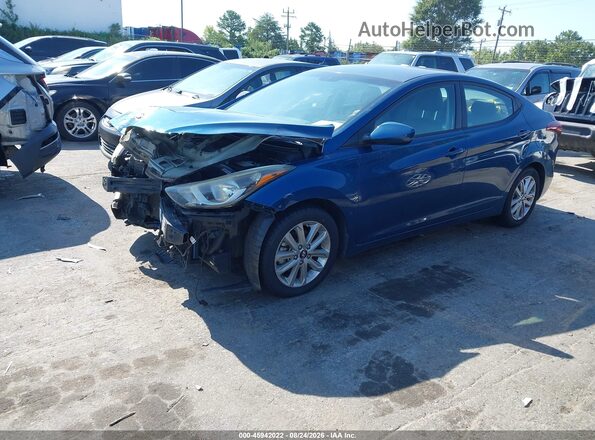 KMHDH4AE7GU604980 2016 HYUNDAI ELANTRA Blue Front left