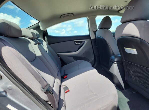 KMHDH4AE7GU623576 2016 HYUNDAI ELANTRA Gray უკანა სავარძლების ხედი
