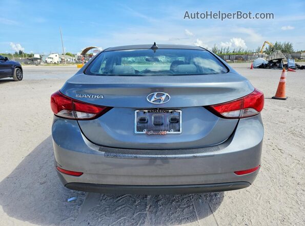 KMHDH4AE7GU623576 2016 HYUNDAI ELANTRA Gray უკანა ხედი
