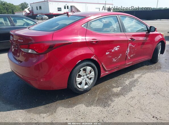 KMHDH4AE7GU643522 2016 HYUNDAI ELANTRA Red Հետևի աջ