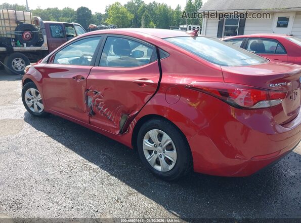 KMHDH4AE7GU643522 2016 HYUNDAI ELANTRA Red Դիմացի տեսք