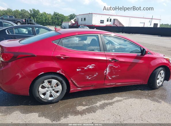 KMHDH4AE7GU643522 2016 HYUNDAI ELANTRA Red Սալոնի հետևի տեսք