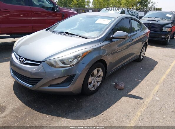 KMHDH4AE7GU650230 2016 HYUNDAI ELANTRA Gray Առջևի ձախ երեք քառորդ տեսարան