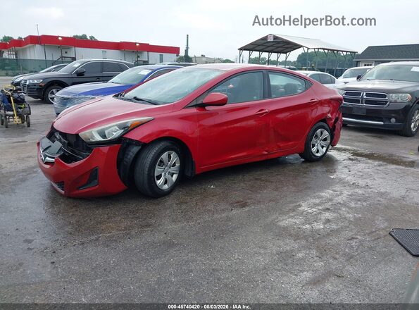 KMHDH4AE9GU489234 2016 HYUNDAI ELANTRA Red Передня ліва чверть