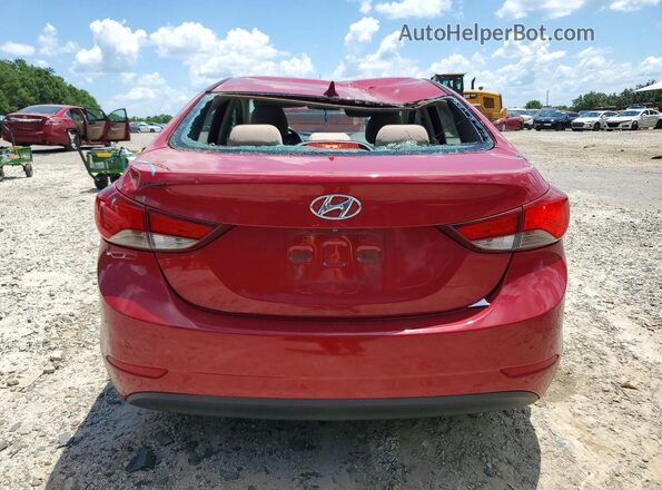 KMHDH4AE9GU504640 2016 HYUNDAI ELANTRA Red უკანა ხედი