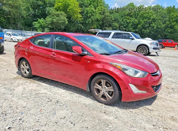KMHDH4AE9GU504640 2016 HYUNDAI ELANTRA Red წინა მარჯვენა