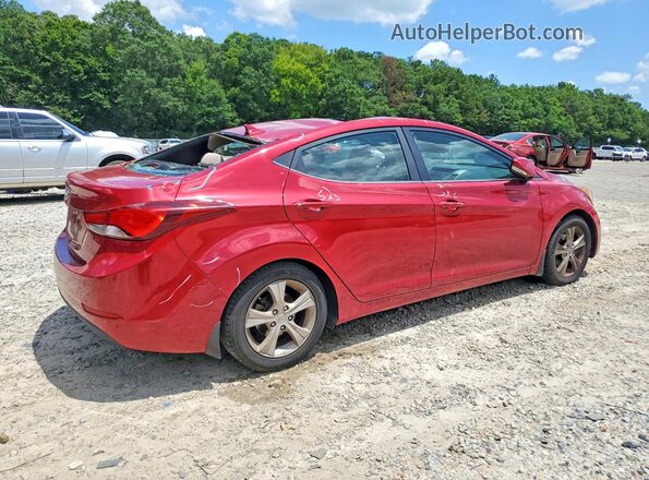 KMHDH4AE9GU504640 2016 HYUNDAI ELANTRA Red უკანა მარჯვენა