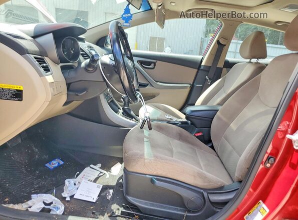 KMHDH4AE9GU504640 2016 HYUNDAI ELANTRA Red წინა სალონის ხედი