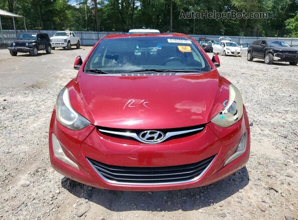 KMHDH4AE9GU504640 2016 HYUNDAI ELANTRA Red წინა ხედი