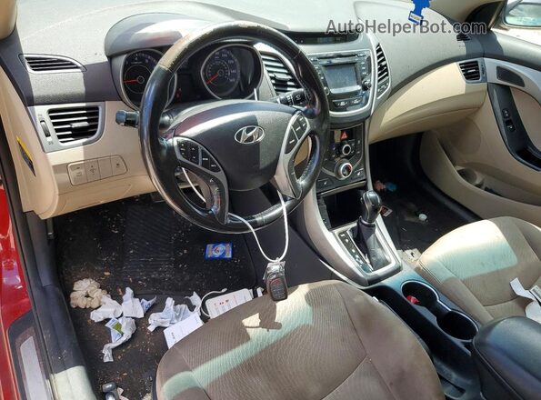 KMHDH4AE9GU504640 2016 HYUNDAI ELANTRA Red წინა პანელის ხედი