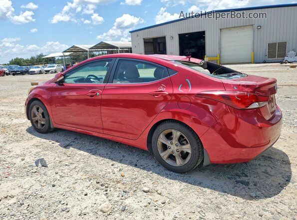 KMHDH4AE9GU504640 2016 HYUNDAI ELANTRA Red უკანა მარცხენა