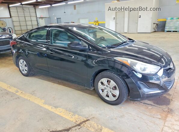 KMHDH4AE9GU517128 2016 HYUNDAI ELANTRA Черный Передняя правая четверть