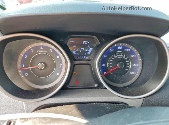 KMHDH4AE9GU526265 2016 HYUNDAI ELANTRA Blue Սարքավորումների վահանակի տեսք