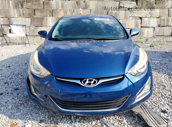 KMHDH4AE9GU526265 2016 HYUNDAI ELANTRA Blue Դիմացի տեսք