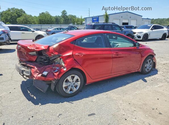 KMHDH4AE9GU600817 2016 HYUNDAI ELANTRA Red Rear right