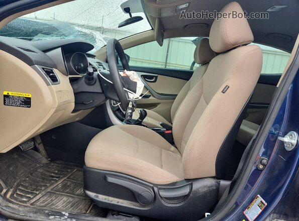 KMHDH4AEXGU478517 2016 HYUNDAI ELANTRA Blue Սալոնի դիմացի տեսք