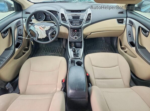 KMHDH4AEXGU478517 2016 HYUNDAI ELANTRA Blue Առջևի վահանակի տեսք