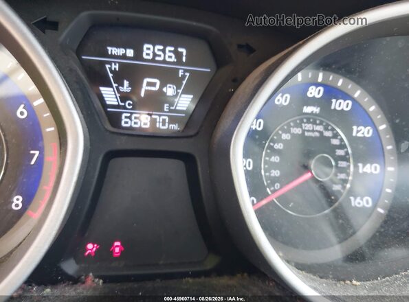KMHDH4AEXGU501844 2016 HYUNDAI ELANTRA Red უკანა სავარძლების ხედი