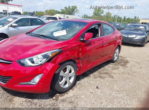 KMHDH4AEXGU501844 2016 HYUNDAI ELANTRA Red წინა ხედი