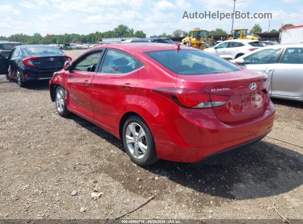 KMHDH4AEXGU501844 2016 HYUNDAI ELANTRA Red უკანა მარცხენა